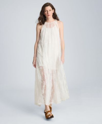 Kenneth Cole Women's Lace Halter Neck Maxi Dress