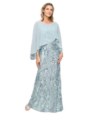 SL Fashions Petite вышитое эластичное платье-кейп