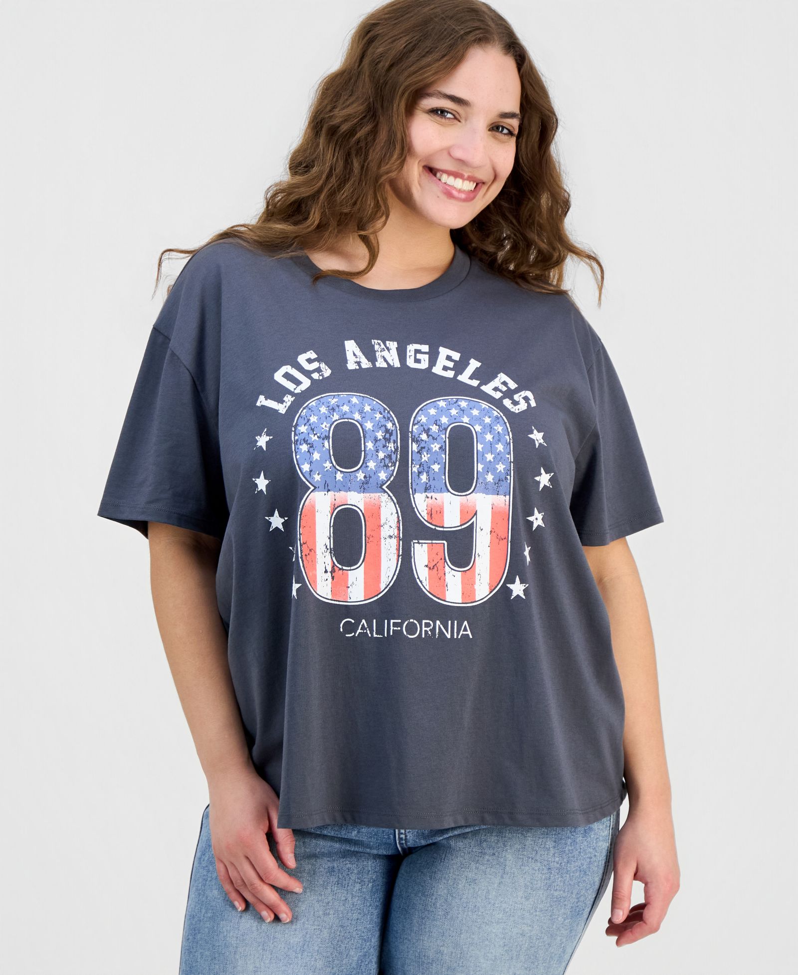 Футболка Rebellious One Trendy Plus Los Angeles 89 с коротким рукавом