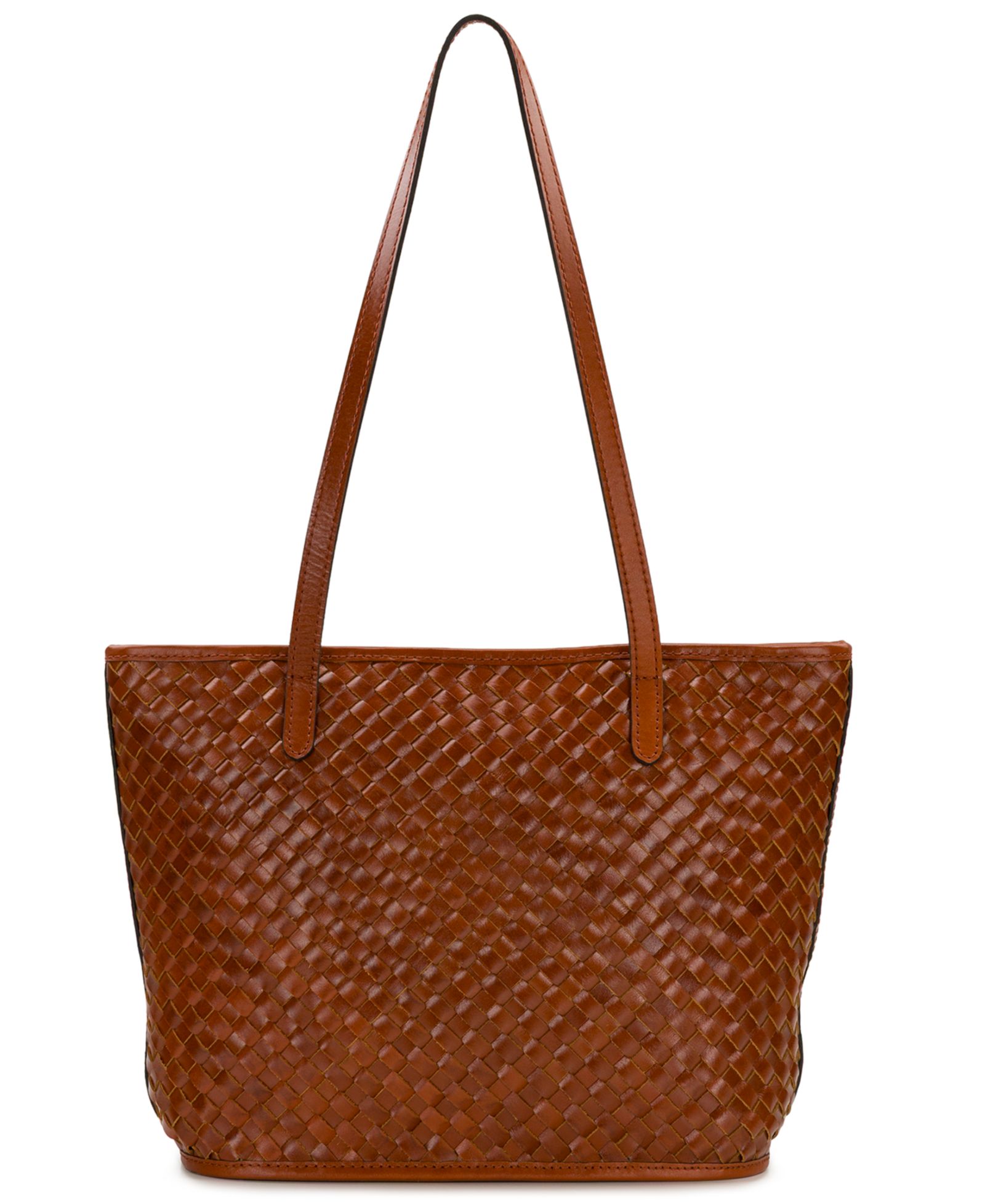 Patricia Nash Emmie Medium Woven Leather Tote Handbag
