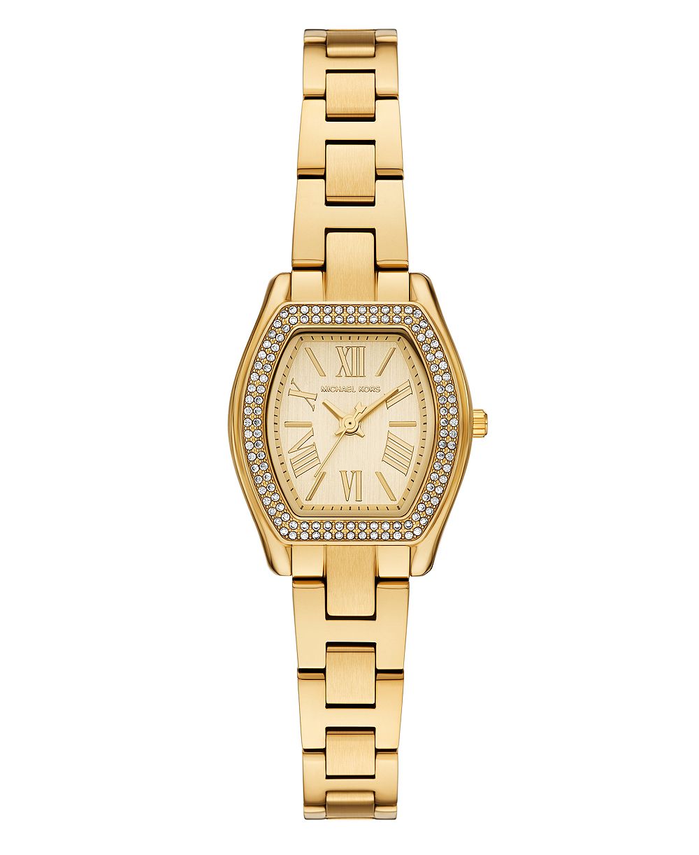 MICHAEL Michael Kors Women's Chelsea Three-Hand Gold-Tone Stainless Steel Watch 25mm
