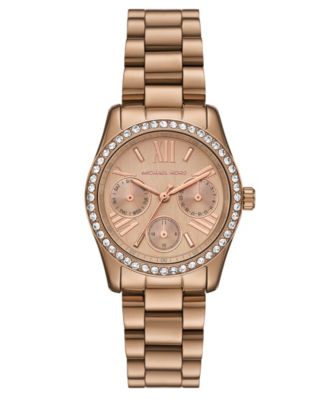 Женские часы Michael Kors Lexington, бежевый цвет, золото, сталь, 33mm