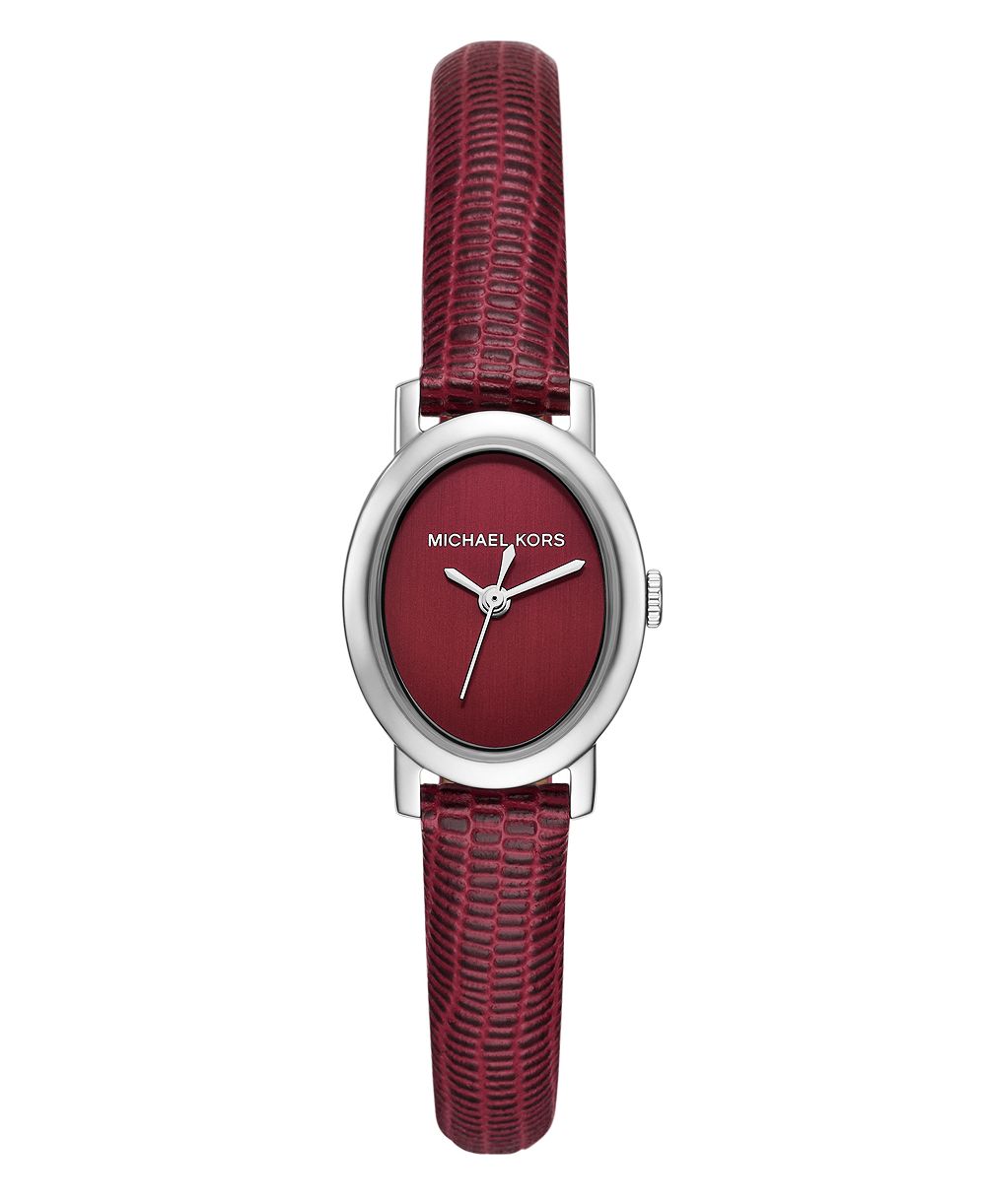 MICHAEL Michael Kors Women's Maude Three-Hand Oxblood Leather Watch 21mm