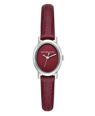 Женские часы Michael Kors Maude из кожи цвета Oxblood 21mm