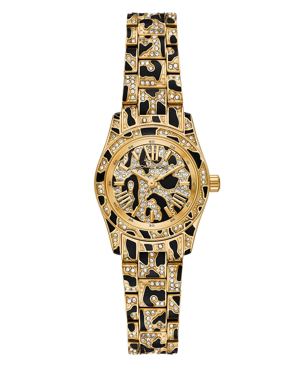 Часы Michael Kors Women's Lexington Three-Hand Animal Print Stainless Steel 26mm