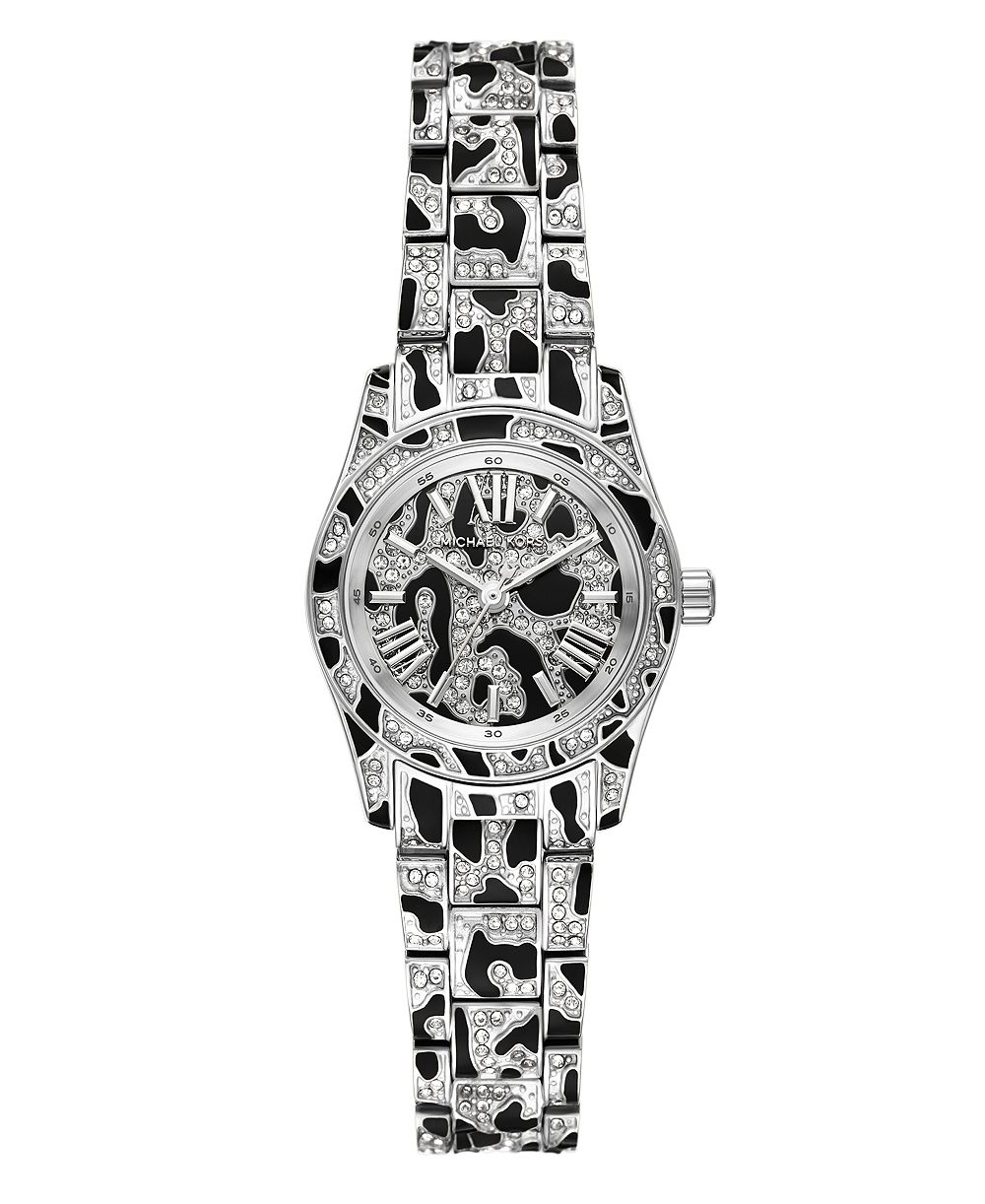 MICHAEL Michael Kors Женские часы Lexington Three-Hand Animal Print, сталь, 26mm