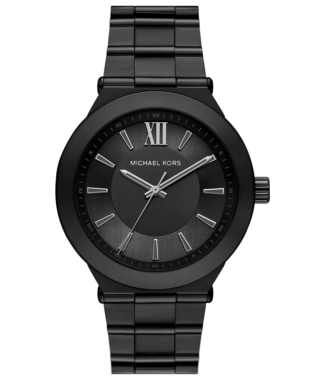 Мужские часы Michael Kors Billie Three-Hand Black Stainless Steel 44mm