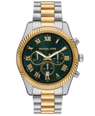 мужские часы Michael Kors Lexington Chronograph Two-Tone Stainless Steel 44mm