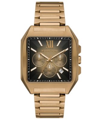 Мужские часы MICHAEL Michael Kors Hayes Chronograph Beige Gold-Tone Stainless Steel 40mm