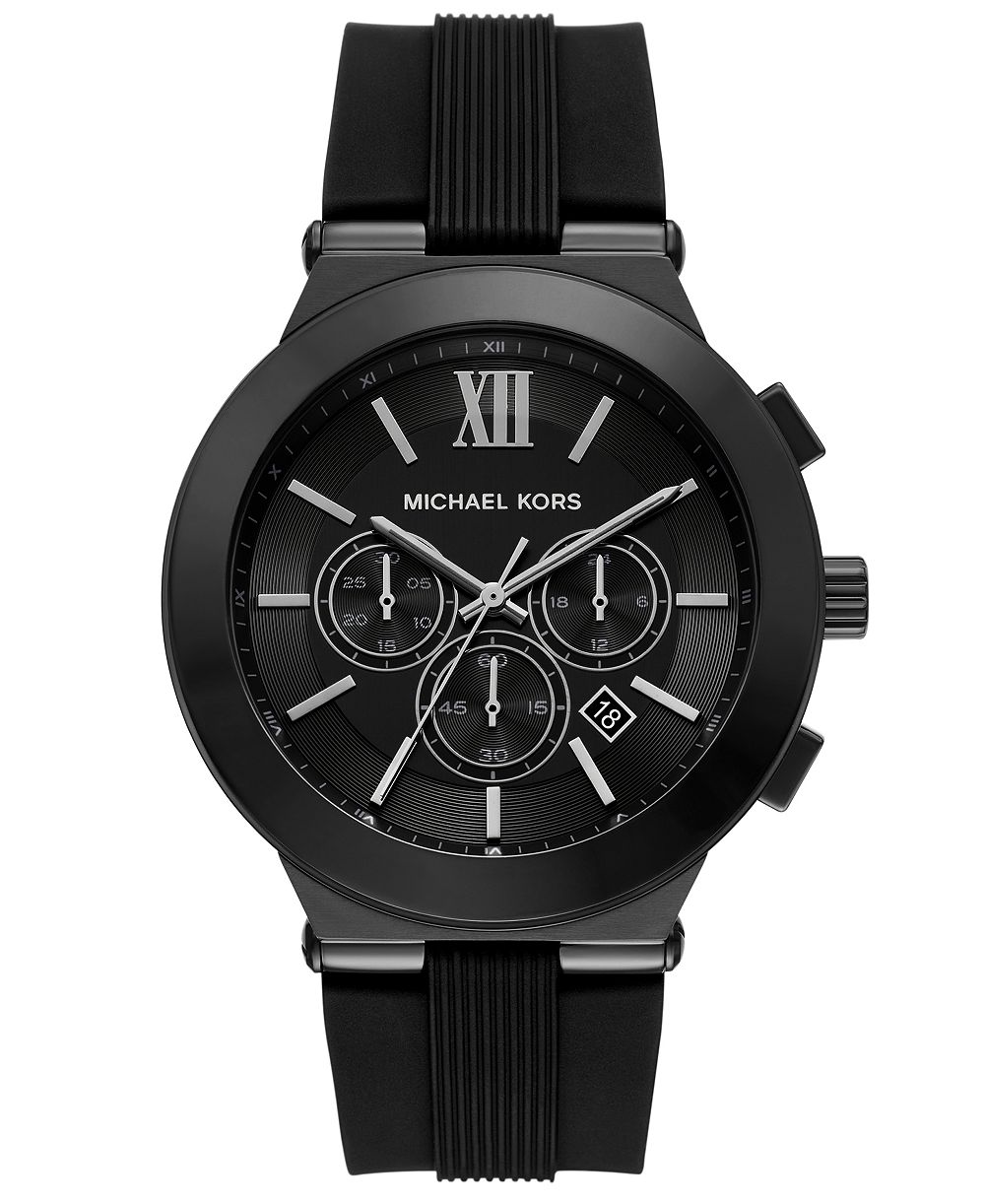 Мужские часы MICHAEL Michael Kors Billie Chronograph Black Silicone 46mm