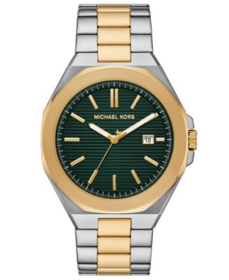 MICHAEL Michael Kors Мужские часы Callum Three-Hand Date двухцветные из нержавеющей стали 44mm