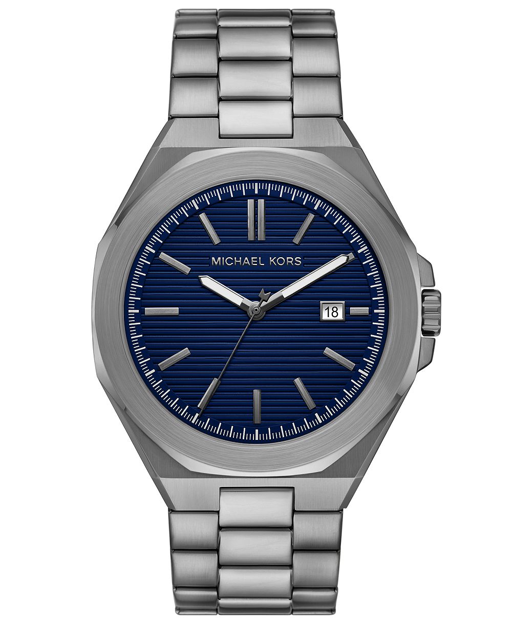 Часы MICHAEL Michael Kors Men's Callum Three-Hand Date Gunmetal Stainless Steel 44mm