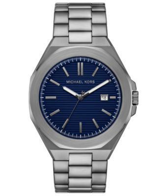 Часы MICHAEL Michael Kors Men's Callum Three-Hand Date Gunmetal Stainless Steel 44mm