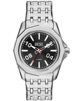 Мужские часы Diesel Men's Stinger Three-Hand Quartz Silver Stainless Steel 44mm