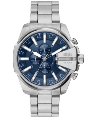 Мужские часы Diesel Mega Chief Slim Quartz Chronograph Silver Stainless Steel 48mm
