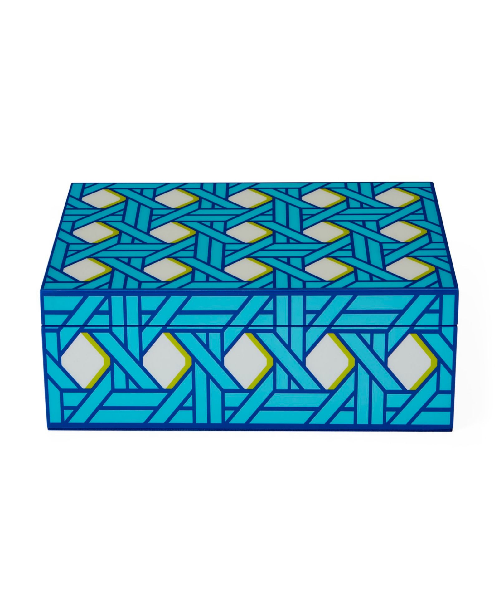 Jonathan Adler Basketweave Lacquer 10" Medium Box