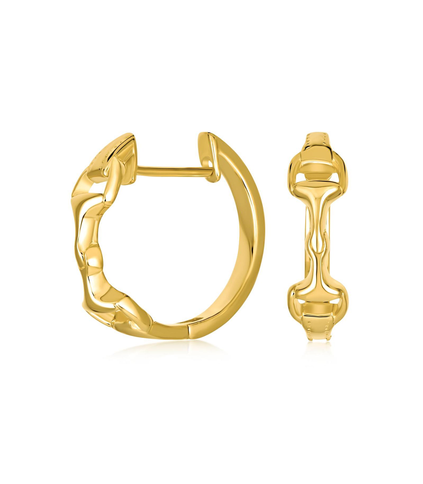 Серьги-кольца Bling Jewelry с конской упряжью из стерлингового серебра.925