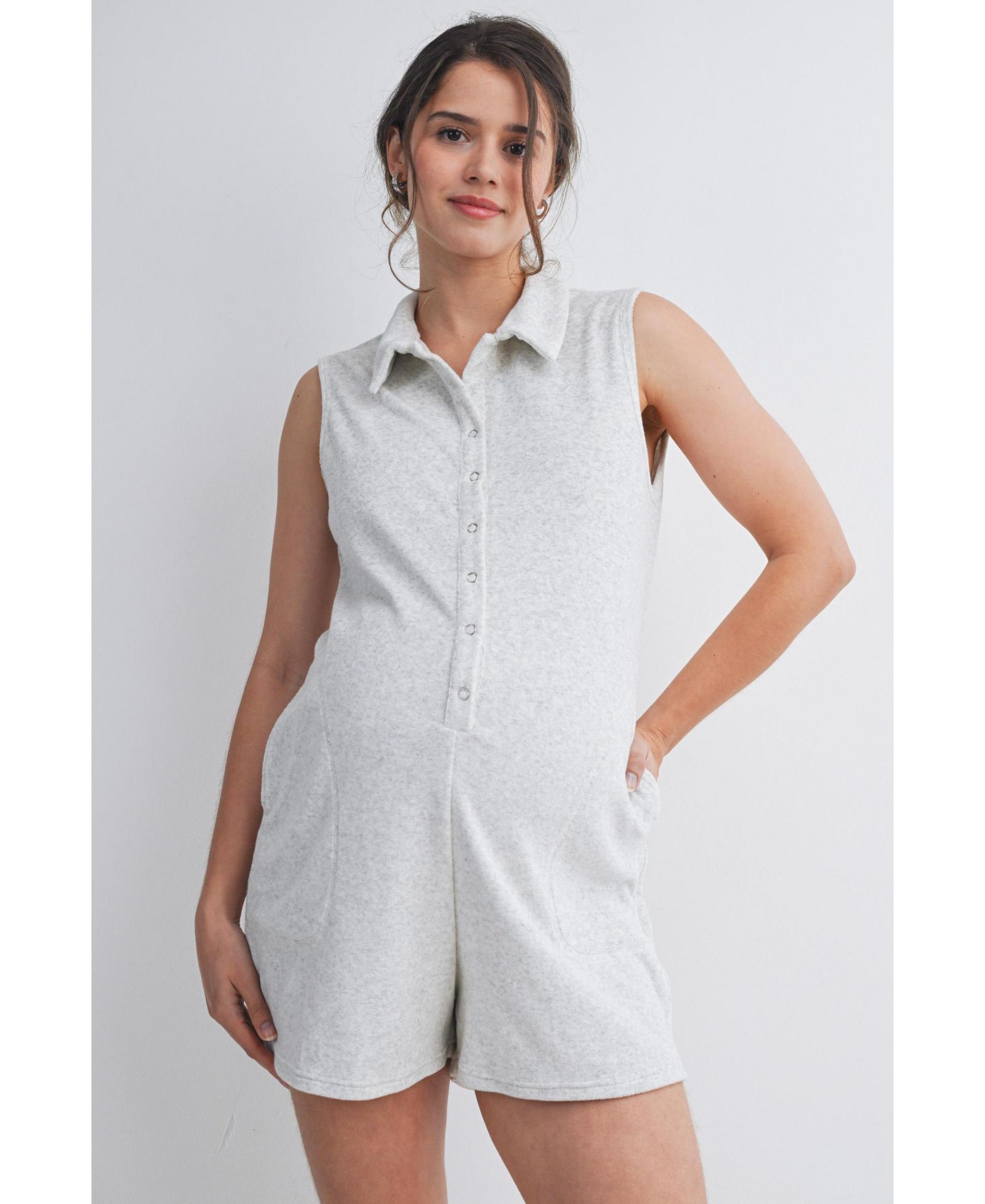 Ромпер Hello Miz Maternity Sleeveless Button-Front Nursing с карманами