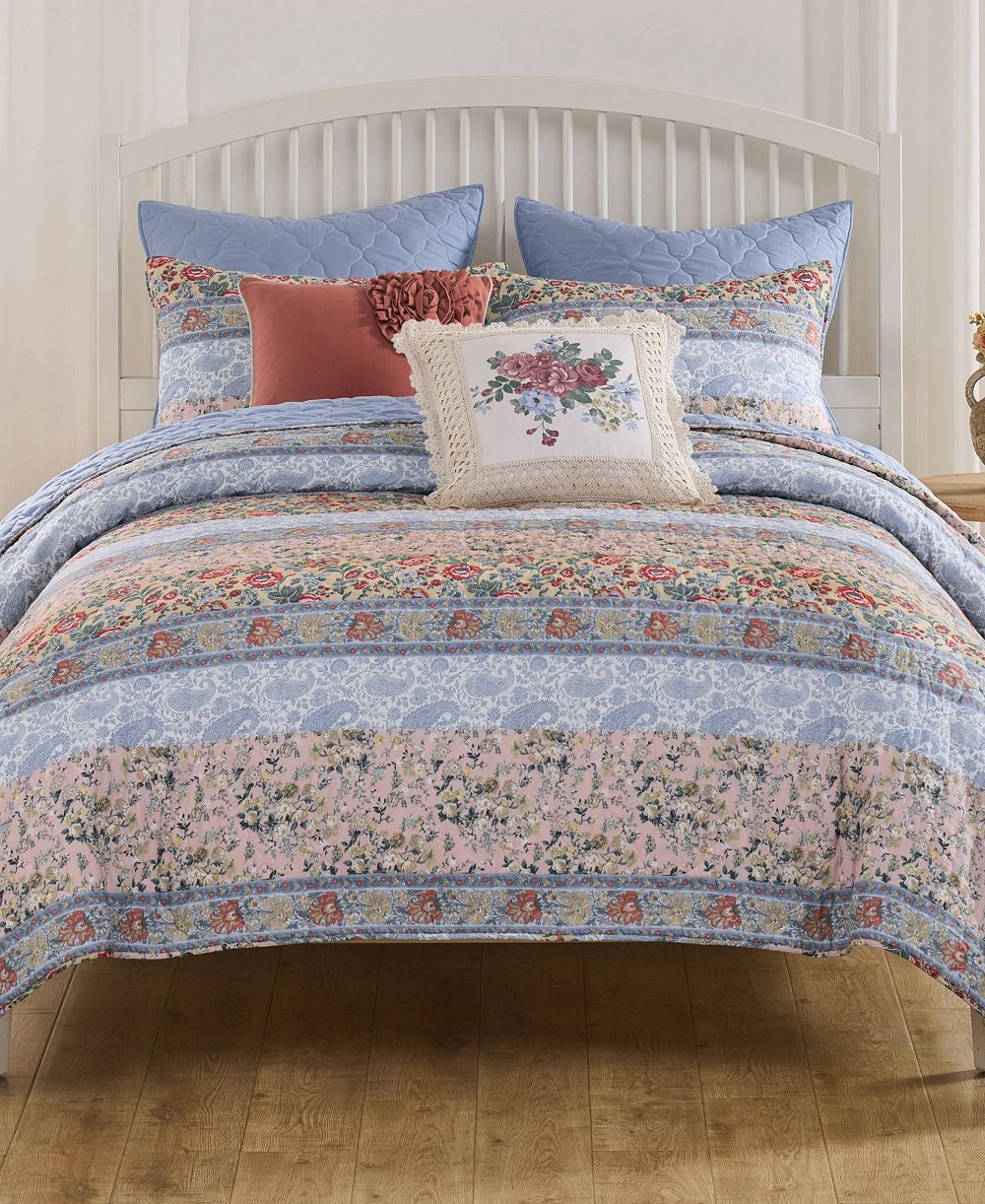 Greenland Home Fashions Комплект покрывала Kressida Modern Floral, 2 предмета, Twin/Twin XL