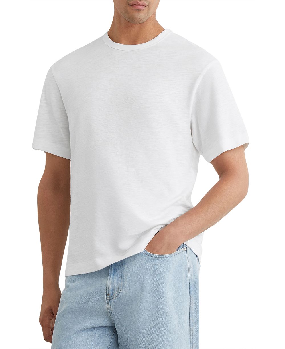 REISS Men's Huxley Cotton Slub Relaxed-Fit T-Shirt