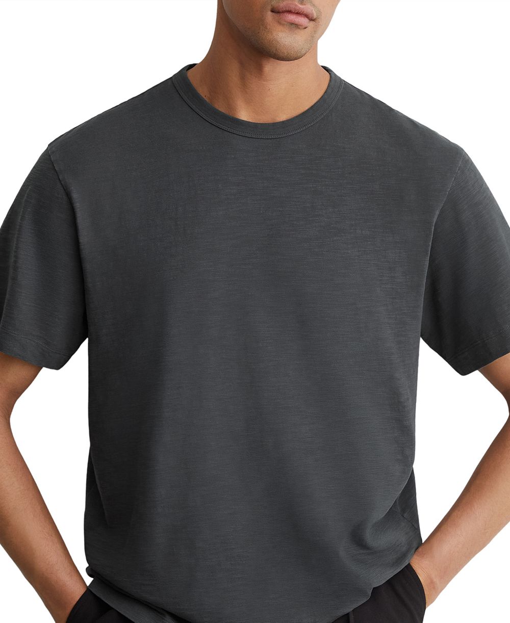 REISS Men's Huxley Cotton Slub Relaxed-Fit T-Shirt