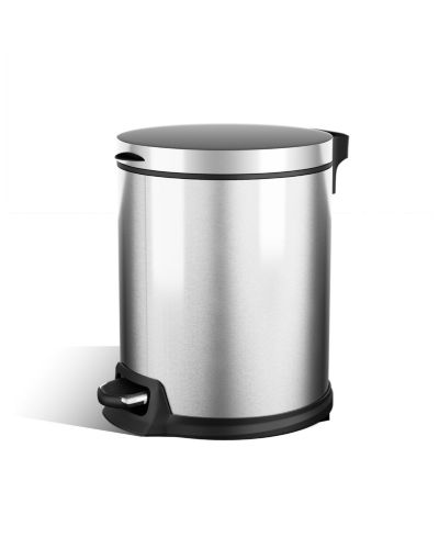 Мусорное ведро для ванной Home Zone Living, 1.3 Gallon, с мягким закрытием и компактным дизайном из нержавеющей стали