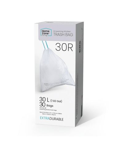 Пакеты для мусора на кухню Home Zone Living Code 30R, 30 шт.