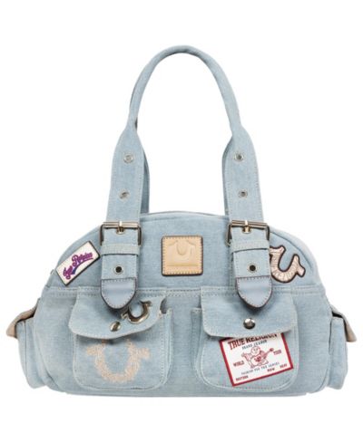 True Religion сумка Satchel Denim Multi-Patch