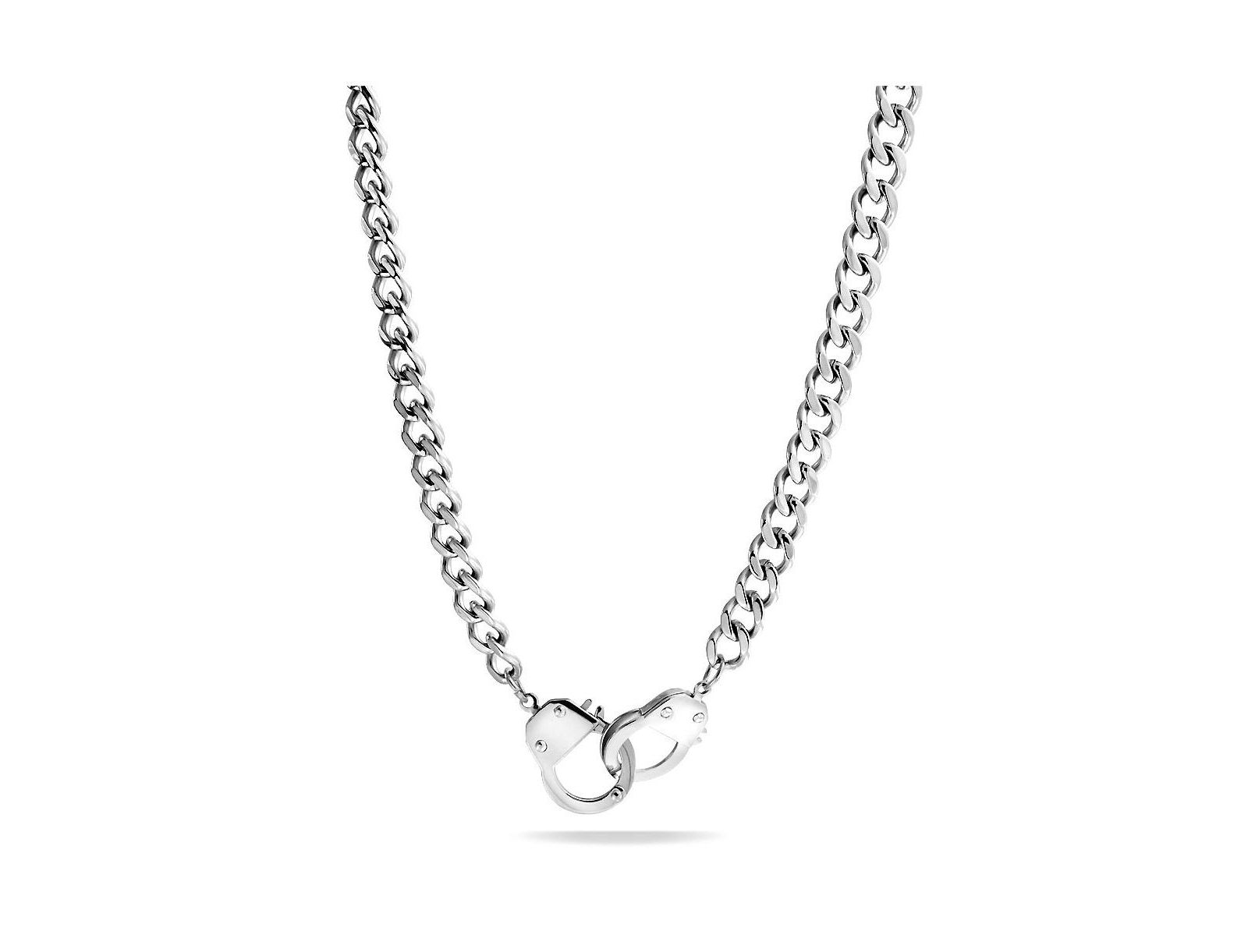 Ожерелье Bling Jewelry Punk Rocker Biker Chain Handcuff Stainless Steel 20 Inch