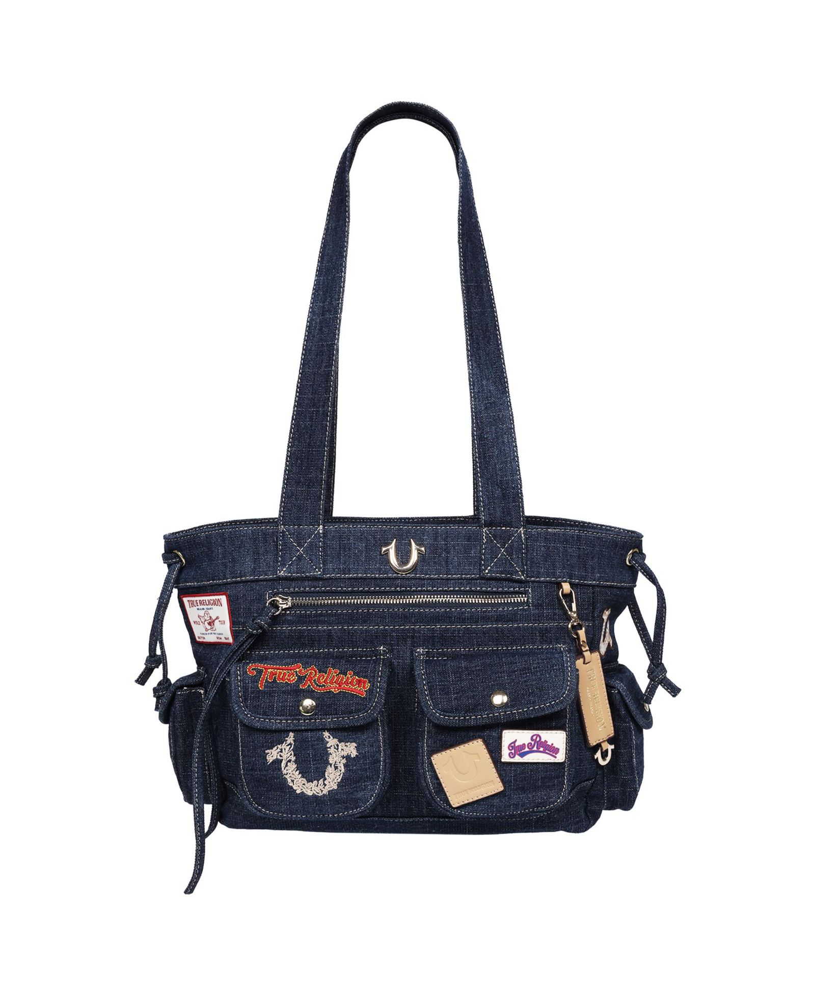 True Religion сумка True Religion Multi-Patch Denim Tote