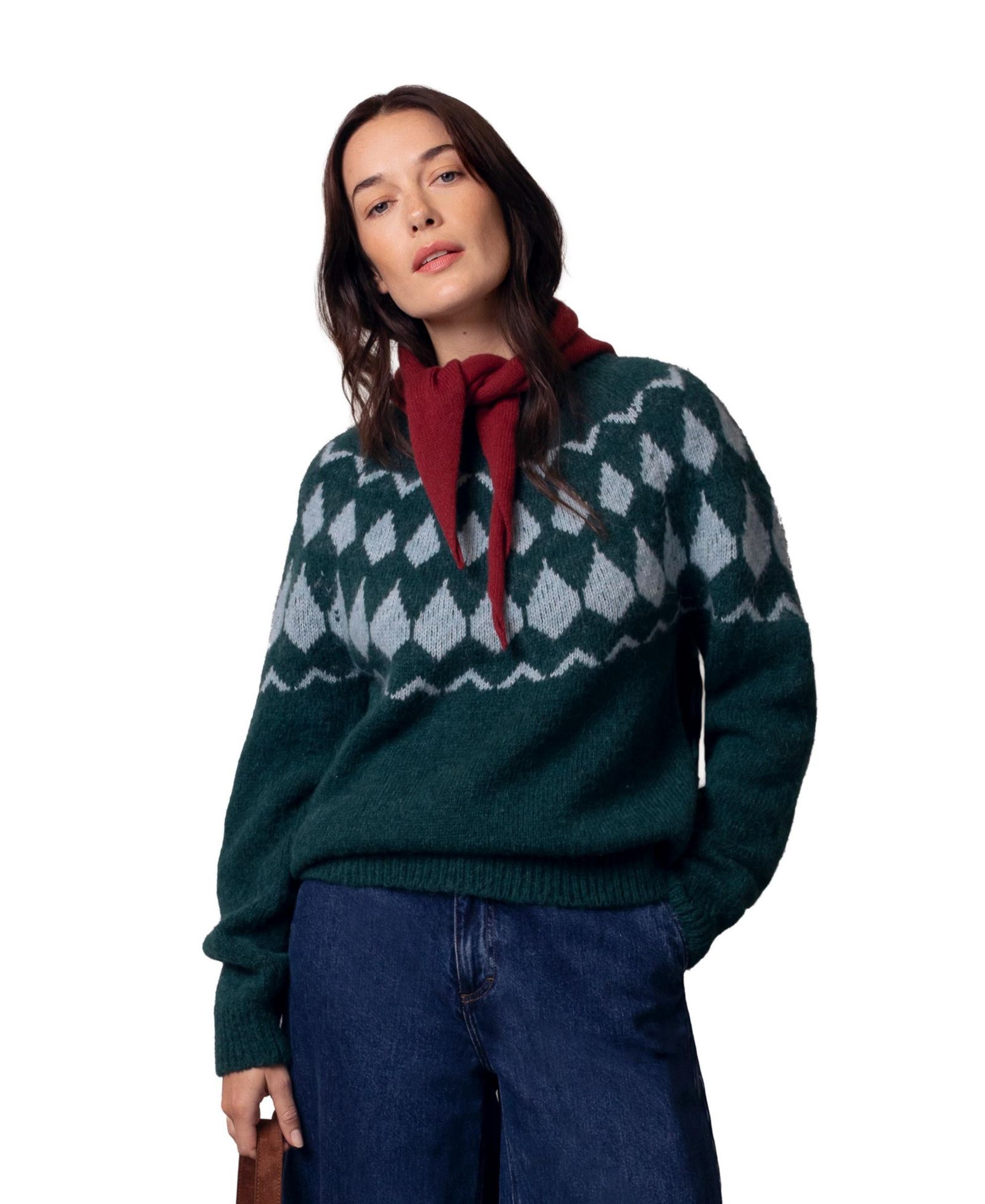 Женский свитер Celtic & Co. Lofty Diamond Yoke