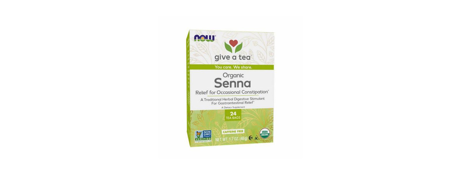 Now Foods Real Tea Organic Senna Tea Caffeine Free, 24 Tea Bags