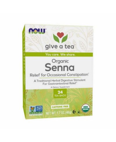 Now Foods Real Tea Organic Senna Tea Caffeine Free, 24 Tea Bags