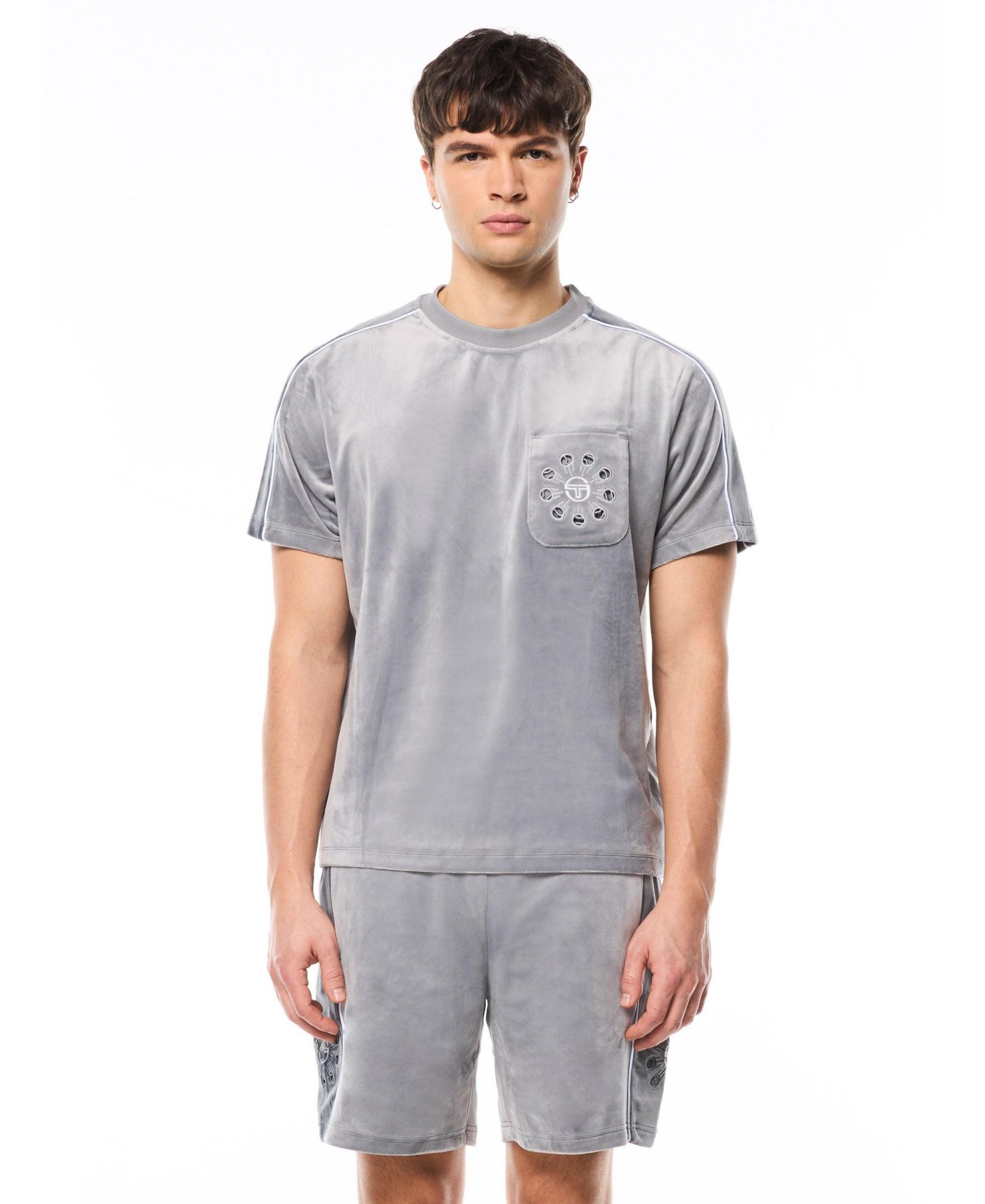Sergio Tacchini Men's Cresta Velour Pocket T-shirt