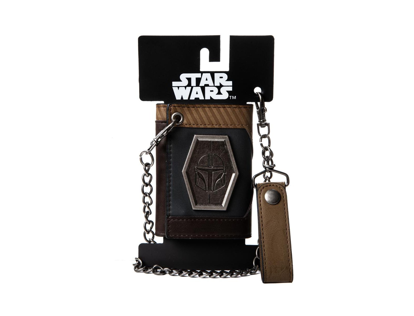 Star Wars: The Mandalorian Men's Chain Wallet with Metal Shield