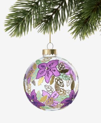 Елочная игрушка Holiday Lane Enchanted Forest с цветочным узором, эксклюзив Macy's