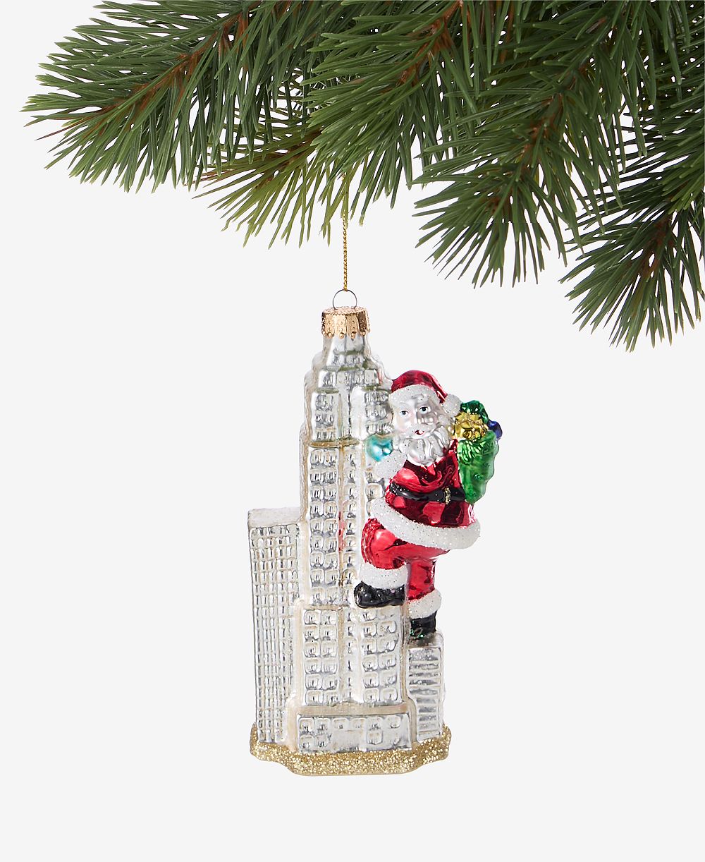 Новогодний орнамент Holiday Lane New York Santa Climbing Building, эксклюзив Macy's