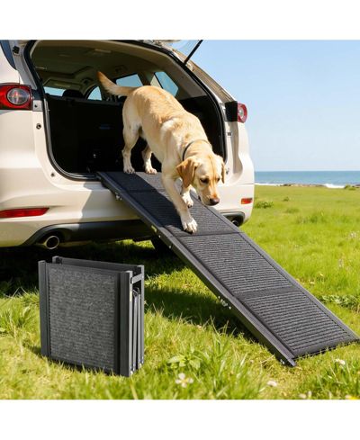 COZITO 71" Folding Dog Ramp 17" Wide, Non-Slip Surface, Supports up to 250 lbs