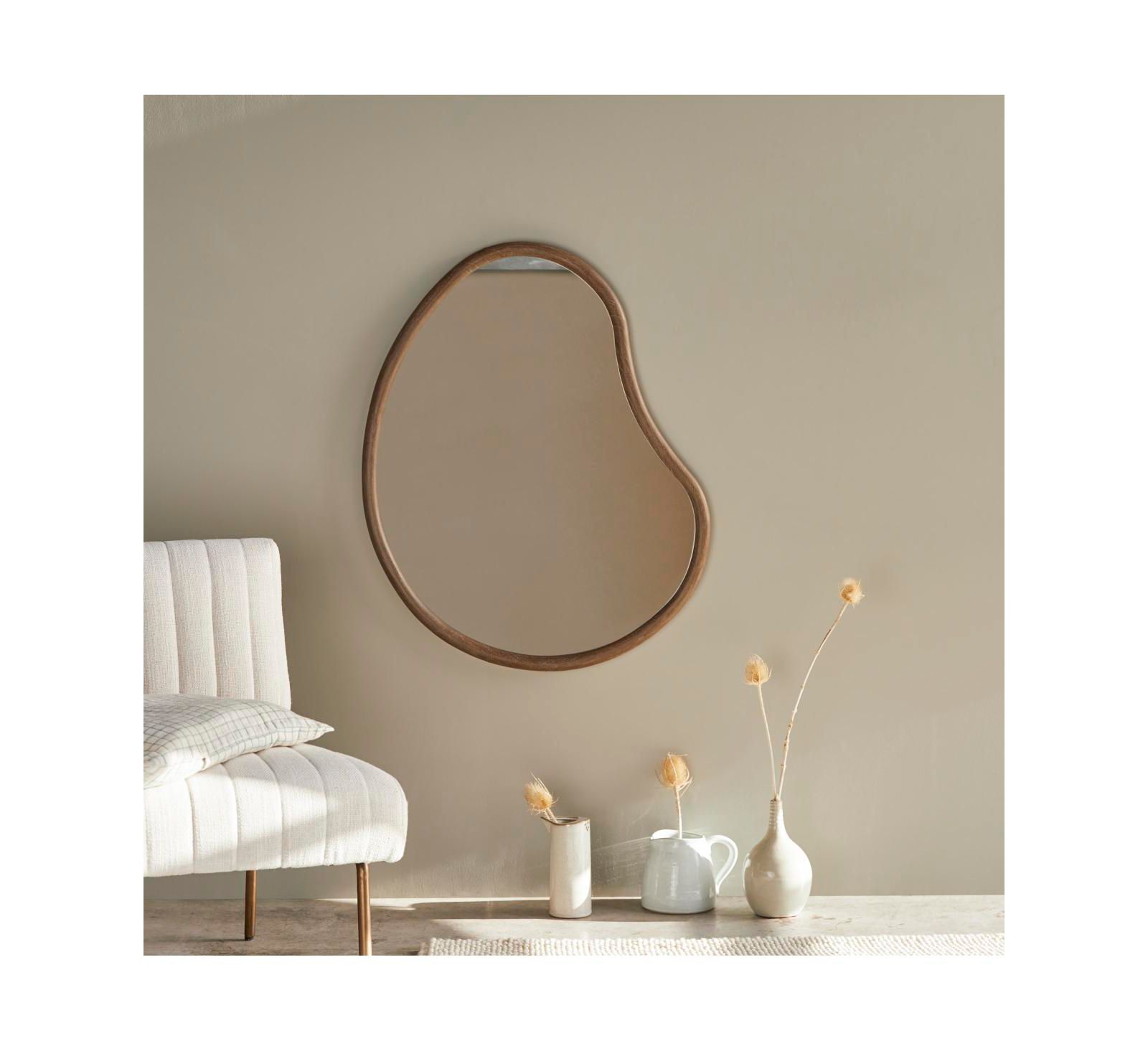 Tikamoon Dim mindi wood mirror 85x65