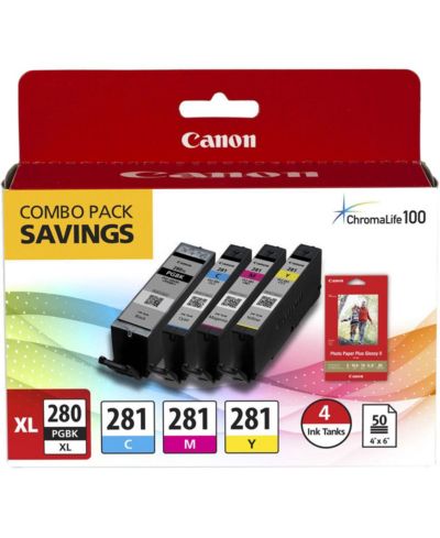 Canon PGI-280 XL / CLI-281 набор из 4 цветных картриджей для принтеров серий PIXMA TR, TS