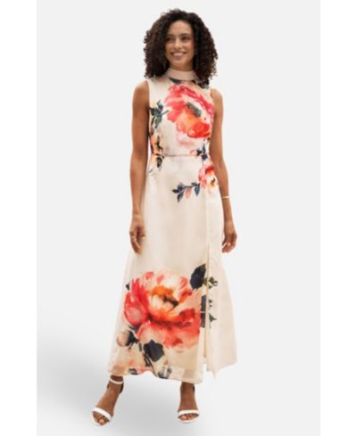 Женское платье макси Yumi Women's Flower High Neck Maxi Dress