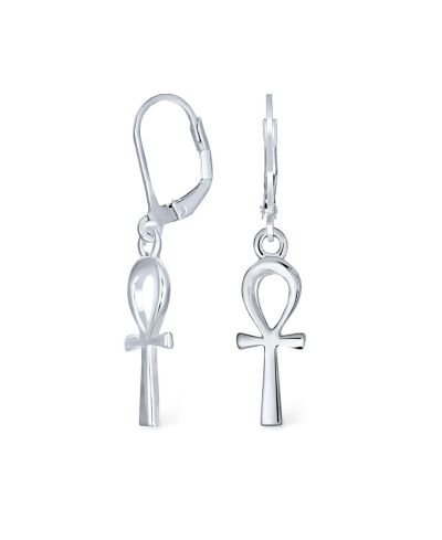 Серьги-подвески Bling Jewelry Religious Symbol of Life Ankh Cross из серебра .925