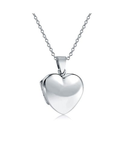 Bling Jewelry кулон-медальон в форме сердца из стерлингового серебра 925