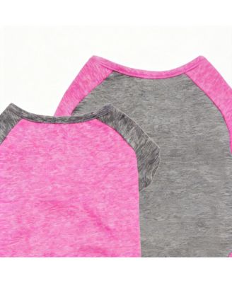 ARONKL 2-Pack Lightweight Athletic Dog T-Shirt with Reflective Label for Outdoor Use