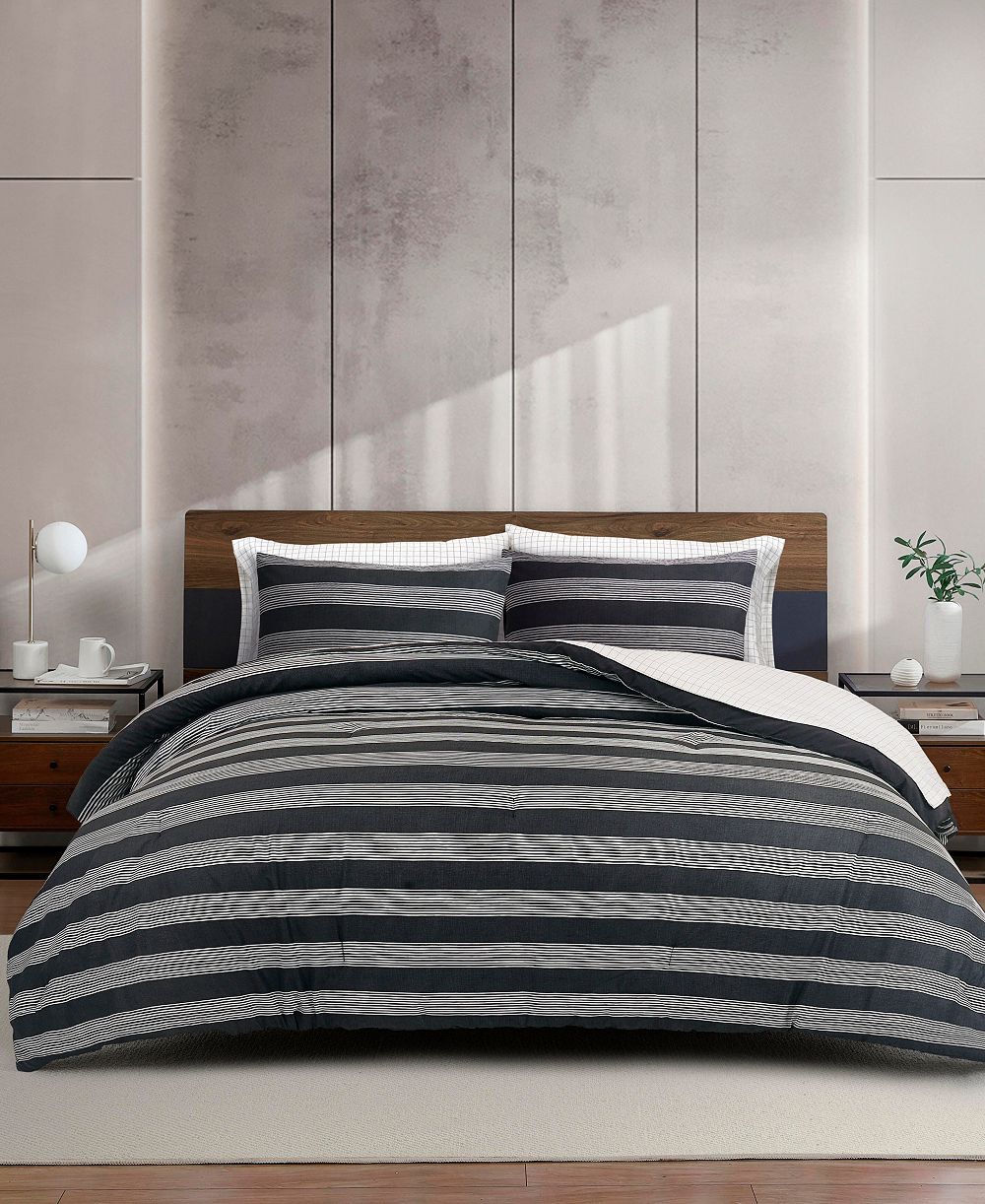 Комплект из 7-ми покрывал Kenneth Cole New York Banded Stripe Textured Microfiber, King