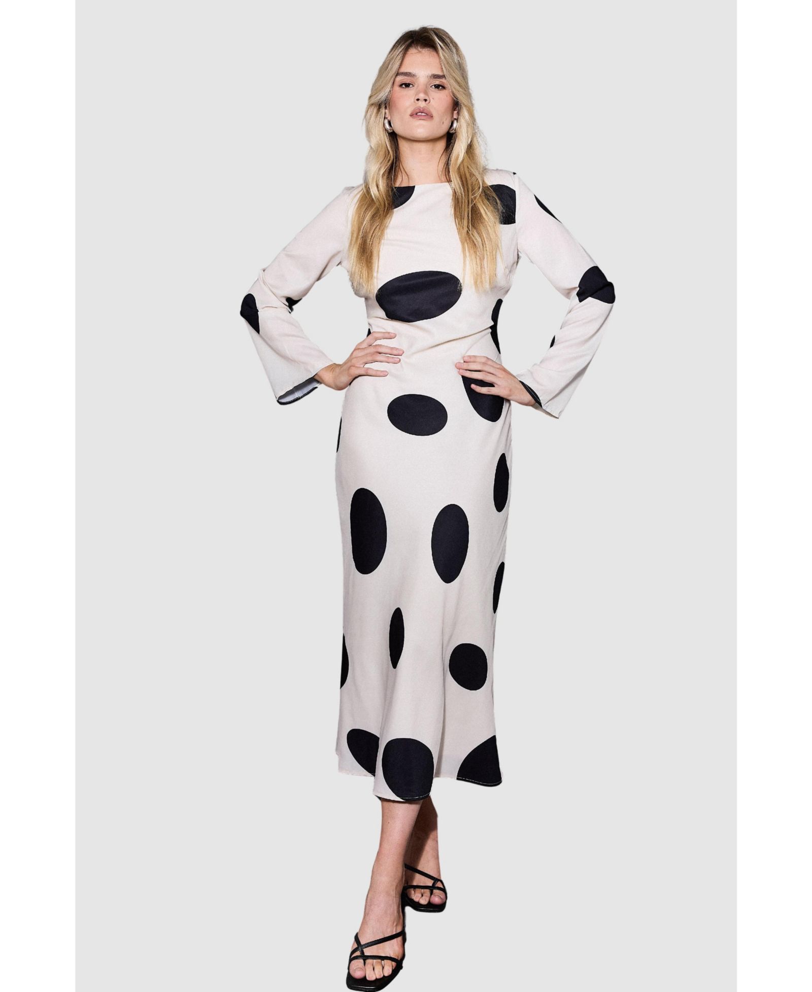 Женское платье Warehouse Polka Dot Scoop Back Maxi