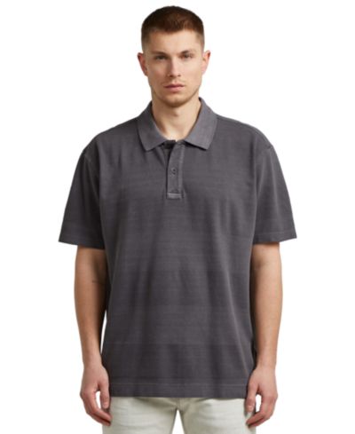 G-Star Raw Men's Washed Jacquard Relaxed-Fit Polo Shirt