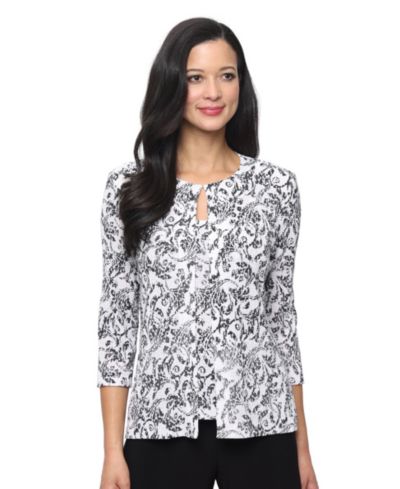 Alex Evenings Women's Glitter Knit Cami Top & Jacket, 2-Piece Set