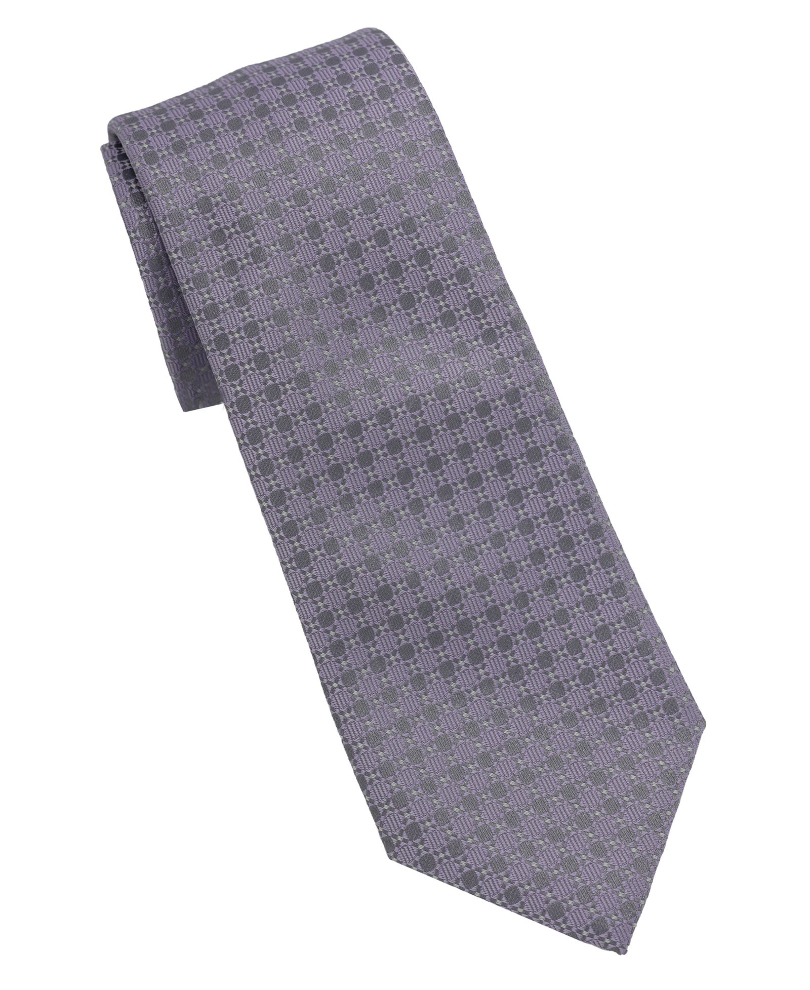 DKNY Men's Slim Design Geometric Neck Tie