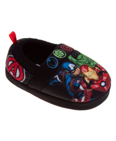 Spider-Man Toddler Marvel Avengers Dual Sizes Slippers Boys' Cozy Warm Soft Plush Indoor Wear Superhero Design Slip On